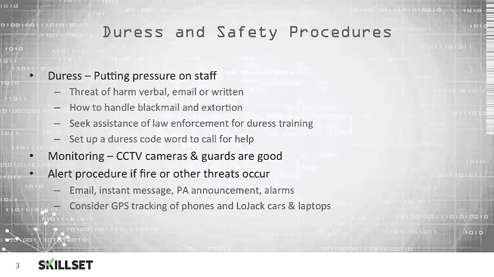 Personnel Safety and Privacy (CISSP Free by Skillset.com)