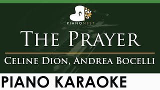 Celine Dion, Andrea Bocelli - The Prayer - LOWER Key (Piano Karaoke Instrumental)