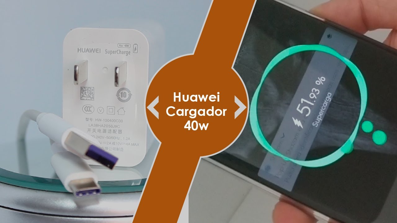 Cargador Huawei 40w P30 Pro Mate 20 Pro Supercarga + Cable