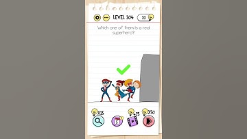 brain test level 304 Which one of them is a real superhero ?