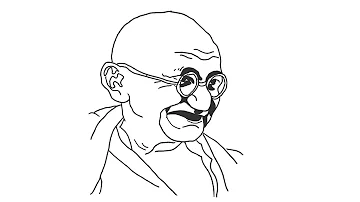 How to draw Mahatma Gandhi | Sketches of Mahatma Gandhi | Mahatma Gandhi Drawing