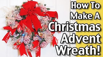 Dollar Tree DIY - How To Make A Christmas Advent Wreath