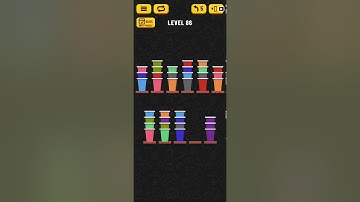 Cup Sort Puzzle Level 86 WalkThrough Solution Gameplay