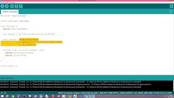 ESP32 / ESP8266 cpplinq: filtering array
