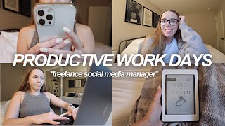 PRODUCTIVE work days as a freelance social media manager *what it&#39;s really like working for myself*