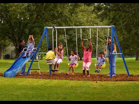 The Kids Play Swing With Friends At The Park Happy Kids Without Gadgets Youtube