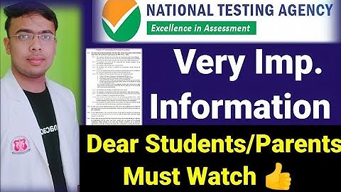 NEET 2023:NTA Very Important Guideline|NEET Application Form Rejection Guideline By NTA
