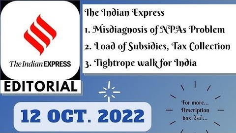 12th October 2022 | Gargi Classes The Indian Express Editorials & Idea Analysis | By R.K. Lata