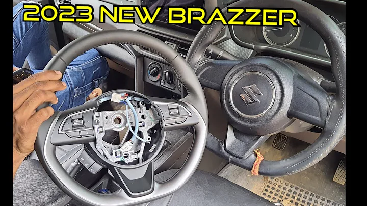 2023 new brezza without wiring cutting install top variant steering wheel control
