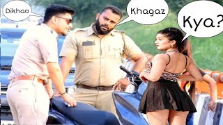 Police Traffic Challans PRANK on GIRLS| ANS Entertainment | 2022 Prank in INDIA