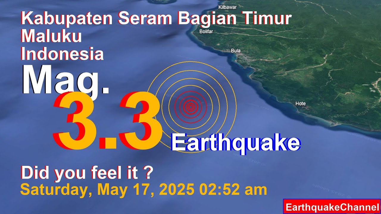 Ceram Sea, 178 km East of Amahai, Kabupaten Maluku Tengah, Maluku, Indonesia Earthquake today now