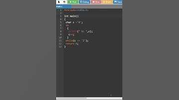 c program to print all uppercase alphabets using do-while loop #shorts