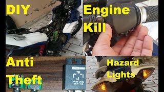 DIY!!..Installing Anti Theft, Engine Kill \& Hazard Light Switch In Motorcycle at Home!!