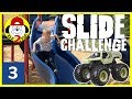 [PART 3 of 5] Hot Wheels Monster Jam Toy Trucks Racing - PARK SLIDE CHALLENGE - THE CURVE SLIDE