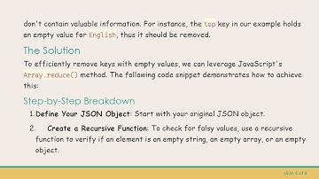 How to Remove Keys with Empty Values from JSON using JavaScript