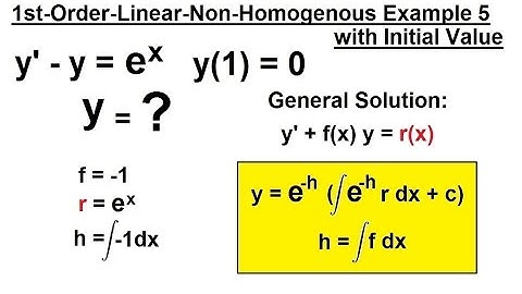 Differential Equation - 1st Order, Linear Form (8 of 9) Example 5 of Non-Homogenous Form