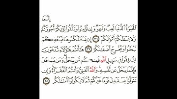 سورة محمد 12 القسم الثاني عشر تكرار كيفي من .. إنما الحياة الدنيا لعب .. إلى .. ثم لا يكونوا أمثالكم