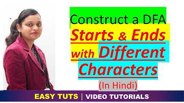 DFA Example 13 | DFA Starting and Ending with Different Characters | EASY TUTS BY PRIYANKA GUPTA