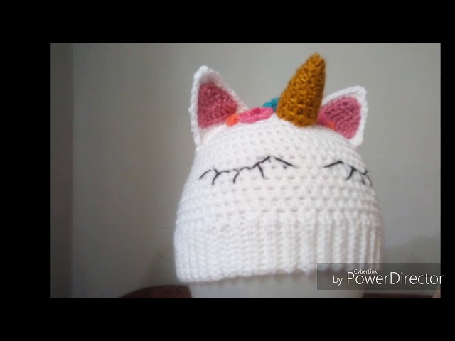 Gorro unicornio tejido a crochet - YouTube