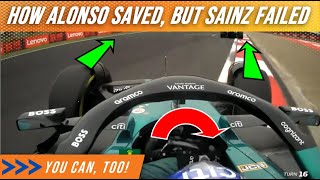 Alonso's 3-step save at China, & why Sainz crashed