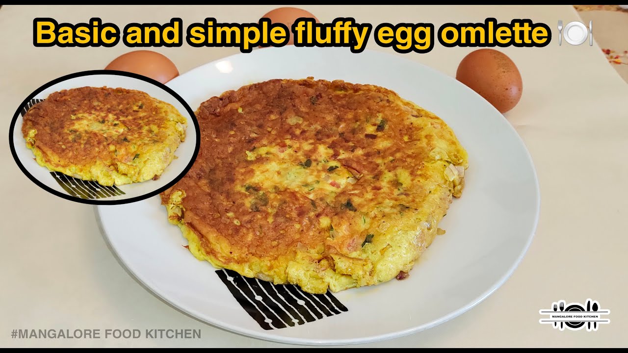 Basic & Simple Fluffy Egg Omelette - YouTube