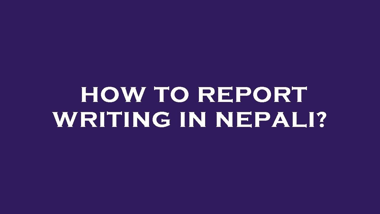 educational tour report writing in nepali