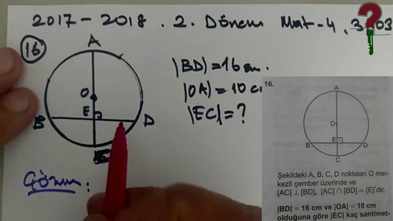 1 Nisan 2018 tarihli Matematik-4 sınavının soru çözümleri ...