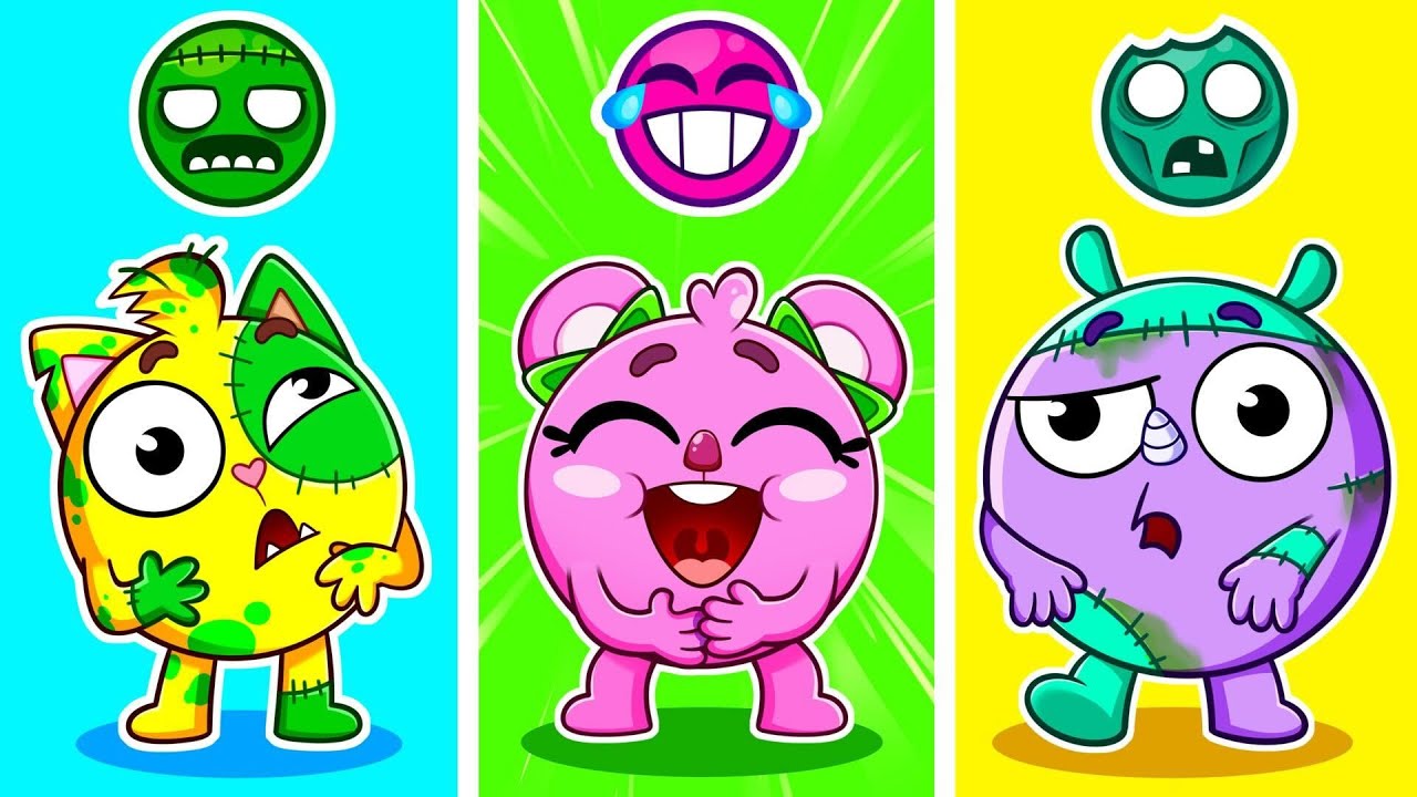 We Became Zombies! 😱 A Fun Journey Through Feelings | Kids Songs 🐱🐨🐰🦁