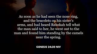 Genesis 24:30 (NIV) Genesis 24 Nose Ring