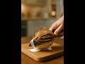 “Golden Glass Coconut Cutting ASMR |Satisfying White Liquid Pour |Ultra-Realistic Fruit Glass Slice”