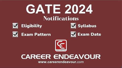 GATE 2024 Notification