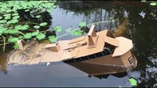 Cardboard cruise ship sinks I was bored, so I constructed a large cruise ship and