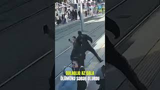 Polis Onu Qatarın Altına Düşməkdən Son Anda Xilas Etdi - Türkiyədən Anbaan Görüntülər