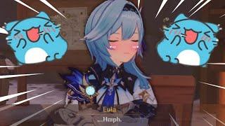 Eula tsundere moment so cute 😳