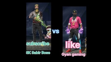 free fire video SK Sabir Boss vs Gyan gaming #shorts #freefirelive