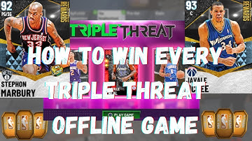 HOW TO WIN EVERY TRIPLE THREAT OFFLINE GAME IN NBA 2K21 MYTEAM!!