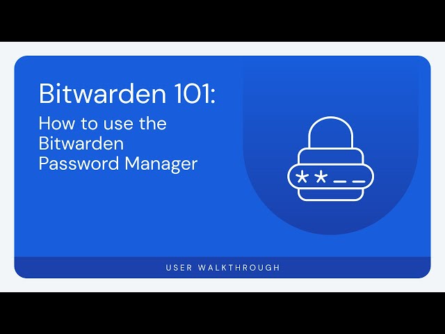 Bitwarden 101: How to use the Bitwarden Password Manager - YouTube Bitwarden 101: How To Use The Bitwarden Password Manager - Youtube