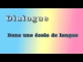 Dialogue dans une cole de langue