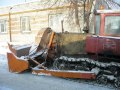 Old soviet snowblower DE-220 on DT-75 tractor shassis