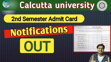 CU 2nd Semester Admit Card Download Online 📱| 2nd Semester Admit Card 2023 | cu admit card #cuexam