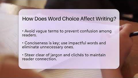 How Does Word Choice Affect Writing? - The Language Library