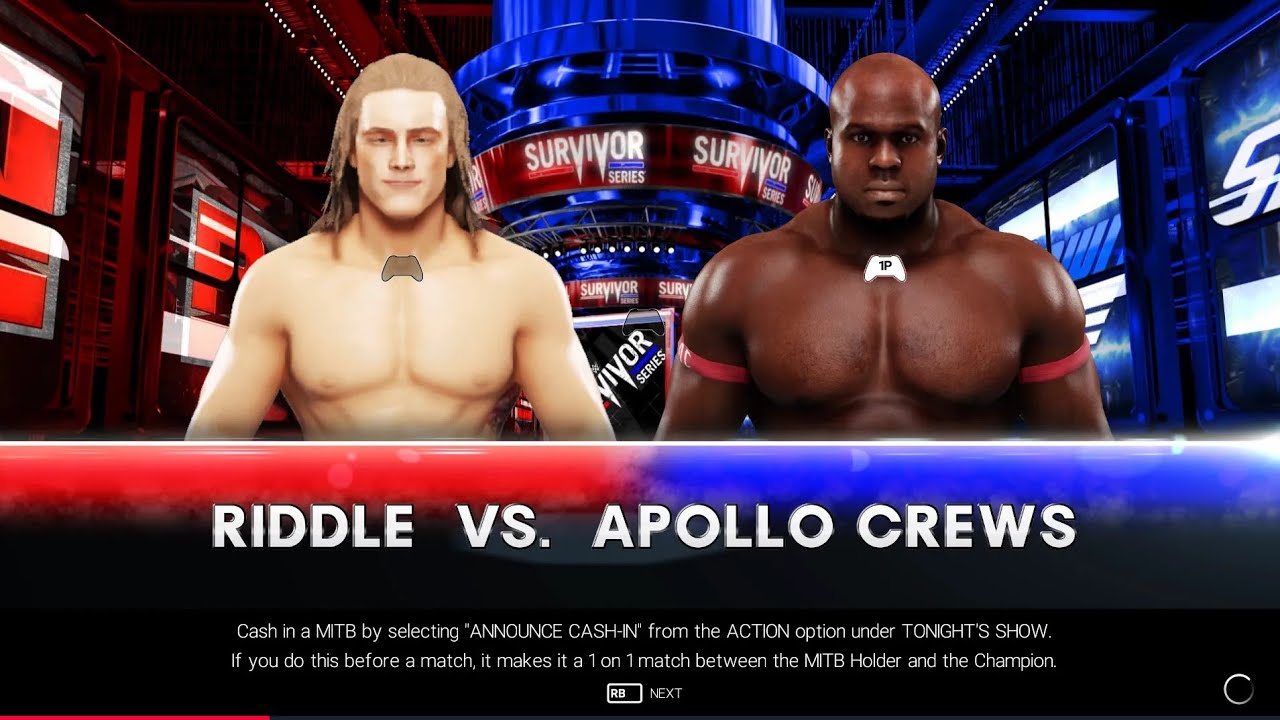 WWE 2K19: Riddle Vs Apollo Crews - YouTube