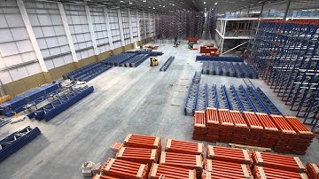 Warehouse storage racking installation video