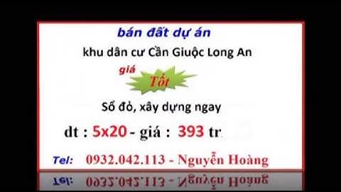 DỰ ÁN ĐẤT NỀN SỔ ĐỎ Cần giuộc, Long an giá tốt nhất  - 0932.042.113