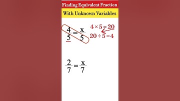 🤯💯 Finding Equivalent Fraction with Unknown Variables #shorts #equivalent #fraction #variables #math