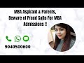 Beware of Fraud MBA Admission Calls | Choose Your Mentor Wisely