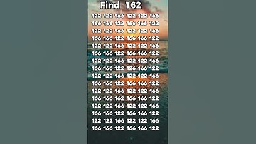 Find 162 - Use Your 4K Vision to Spot 162 in 5 secs #logicpuzzles #opticalillusion