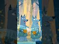 ‎A beautiful nighttime scene opens in a magical forest. In the center, there is a bright,