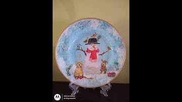Simple Easy Reverse Decoupage on a Glass Plate