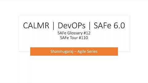 CALMR | DevOPs | SAFe 6.0